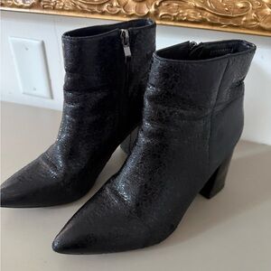 ShuShop Textured Black Ankle Booties